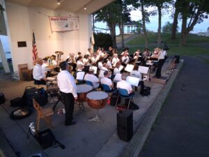 North Shore Concert Band musicians performing at Salem Willows